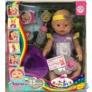 Пупс функциональный БАРБАРИКИ Анечка 40см, щекотка, пьет,писает, моргает, 4акс КАРАПУЗ в кор.2*6шт | фото №0