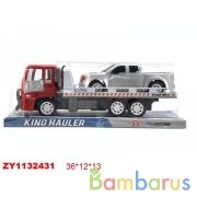 Трейлер инерц. с машиной, цвет в ассорт. 9107 в пласт. в кор.2*24шт | фото №0