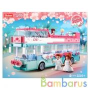 Конструктор пласт. автобус с фигурками, 379дет. в русс. кор. в кор.12шт | фото №0