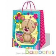 Пакет подарочный мишка 26*32*14см, глянцевый ИГРАЕМ ВМЕСТЕ в кор.150шт | фото №0