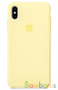 Чехол для Apple iPhone XS Silicon Case Protect (Лимонный крем) | фото №0