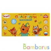 Пластилин восковой Три Кота 6 цв (90 г) MultiArt в кор.30шт | фото №0