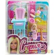 Аксессуары для кукол 29 см младенец,стульчик для кормления и акс,блистер КАРАПУЗ в кор.36шт | фото №0