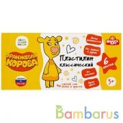 ОРАНЖЕВАЯ КОРОВА Пластилин классический, 6 цв (120 г) MULTIART в кор.30шт | фото №0
