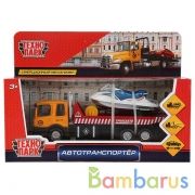 ТМ Технопарк. Машина металл "АВТОТРАНСПОРТЕР" 15,5см, инерц, подв эл, В АССОРТ. в кор. в кор.2*60шт | фото №0