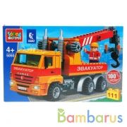 Конструктор "Город мастеров" камаз: эвакуатор, 111дет. в русс. кор. в кор.2*18шт | фото №0