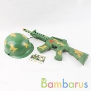 Набор оружия автомат+каска в сетке в кор.72шт | фото №0