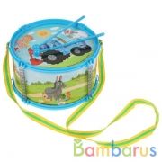 Барабан "Синий трактор" в пак, 16,5*16,5*9,5см ТМ "ИГРАЕМ ВМЕСТЕ" в кор.2*36шт | фото №0