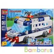 Конструктор "Город мастеров" полицейская машина (свет, звук, мотор) 48дет. в русс. кор. в кор.2*24шт | фото №0