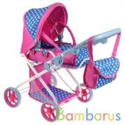 Коляска "карапуз" мет, 4*14см рез. корз, сумка, переноск.рег: канапе,ручк, спин 69*43.5*69,в кор.3шт | фото №0