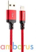 Кабель Hoco Premium X14 Speed Data Cable Lightning to USB Cable 1.0m (Красный) | фото №0