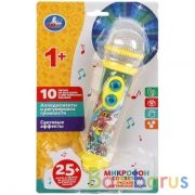 Микрофон со светом 25 песен,звуков на рус и англ языках, аплодисменты.блист.бат. Умка в кор.72шт | фото №0