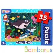 АКУЛЁНОК.  Макси-пазлы  в коробке. Пазл 35 деталей. Умные игры в кор.24шт | фото №0