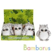 Игрушка мягкая "совы с ресничками", без чипа, в дисплее Мульти-пульти уп-9шт в кор.12уп | фото №0