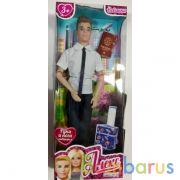 Кукла 29 см Алекс пилот, руки и ноги сгибаются, в комплекте загранпаспорт КАРАПУЗ в кор.24шт | фото №0