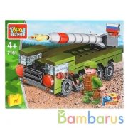 Конструктор "Город мастеров" армия: зрк тополь, с фигуркой, 70 дет. в русс. кор. в кор.80шт | фото №0