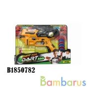 Оружие с мягкими пулями пистолет+пули+диски, цвет в ассорт. 061 на карт. в кор.2*48шт | фото №0