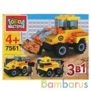 Конструктор БУЛЬДОЗЕР 3в1, 27 дет. Город мастеров в кор.240шт | фото №0