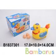 Игрушка на бат. утка с яйцами, свет+звук 2283 в кор. в кор.72шт | фото №0