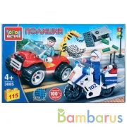 Конструктор "Город мастеров" ограбление на машине, с фигурками, 115дет. в русс. кор. в кор.2*18шт | фото №0