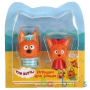 Набор из 2-х игрушек для ванны Капитошка Три Кота, Карамелька+Коржик, блист. в кор.2*12наб | фото №0