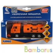 Машина металл KAMAZ уборочный 14 см, дв., подв..дет., инерц., кор. Технопарк в кор.2*24шт | фото №0