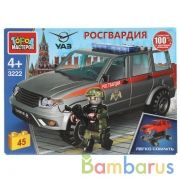 Конструктор uaz patriot РОСГВАРДИЯ, 45 дет. (легко собрать) Город мастеров в кор.80шт | фото №0