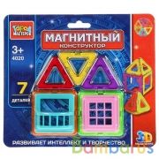 Игрушка конструктор магнитный "Город мастеров": 7 деталей на блистере (русс. уп.) в кор.100шт | фото №0