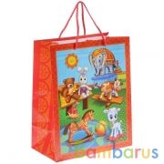 ПАКЕТ ПОДАРОЧНЫЙ "ИГРАЕМ ВМЕСТЕ" ИГРУШКИ, 26Х32Х14СМ, БУМ., ГЛЯНЦЕВЫЙ В ПАК. УП-12ШТ в кор.6уп | фото №0