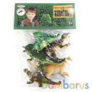 НАБОР ИЗ 5-И ДИНОЗАВРОВ "ИГРАЕМ ВМЕСТЕ" 13СМ, В АССОРТ. В ПАК. (РУСС. УП.) в кор.8*12наб | фото №0