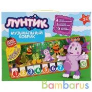 Музыкальный коврик Лунтик на бат. руссифиц. размер 72*29см в русс. кор. "Умка" в кор.2*18шт | фото №0