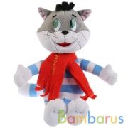 Игрушка мягкая Союзмультфильм кот матроскин, 18см, муз. чип, в пак. Мульти-пульти в кор.24шт | фото №0