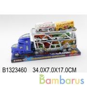 Трейлер инерц. с 6-ю машинками, в ассорт. 168-12 в пласт. 34*7*17см в кор.2*30шт | фото №0