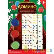 Домино с фишками и кубиками ТМ "ИГРАЕМ ВМЕСТЕ" в кор.2*96шт | фото №0