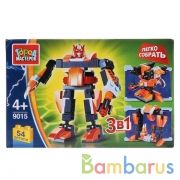 КОНСТРУКТОР "ГОРОД МАСТЕРОВ"  РОБОТ 3в1, 54дет. в русс. кор. в кор.80шт | фото №0