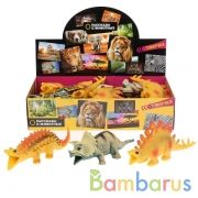 Игрушка пластизоль тянучка "Играем вместе" динозавр 21см, 3асс. в дисплее уп-18шт в кор.10уп | фото №0