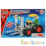 Конструктор металлический "Город мастеров": подъёмник, 127 дет. в русс. кор. в кор.36шт | фото №0