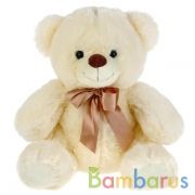 Игрушка мягкая Медведь бежевый с бантом, 50см, без чипа, в пак. Мульти-пульти в кор.20шт | фото №0