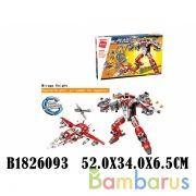 Конструктор пласт. робот-самолет с фигуркой, 763дет. в кор. в кор.9шт | фото №0