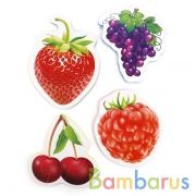 МАКСИ-ПАЗЛ "УМКА" ЯГОДЫ. МЯГКИЙ (ЕВА) НА БЛИСТЕРЕ (4 ДЕТАЛИ).  в кор.35шт | фото №0