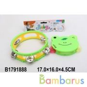 Набор музык. инструментов (2 бубна) в пак. в кор.2*72шт | фото №0