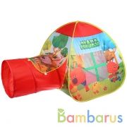 Палатка детская игровая МИМИМИШКИ с тоннелем, 81x95x95,46x100см, в сумке Играем вместе в кор.10шт | фото №0