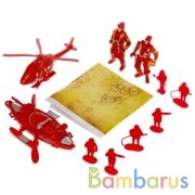 Набор солдатиков с инструментами пожарные (вертолет,фигурка,аксесс) в пак Играем вместе в кор2*108шт | фото №0