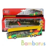 АВТОБУС "ТЕХНОПАРК" МЕТАЛЛ. ИНЕРЦ. СВЕТ+ЗВУК, ОТКРЫВ. ДВЕРИ В РУСС. КОР. 18,5СМ в кор.2*24шт | фото №0