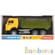 Машина самосвал свет+звук, открыв. двери, откид. кабина 9099B в русс. кор 24*8см в кор.2*12шт | фото №0