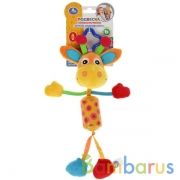 Текстильная игрушка подвеска с колокольчиком жирафик на блистере Умка в кор.180шт | фото №0