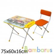 НАБОР ДЕТСКОЙ МЕБЕЛИ ДИСНЕЙ ТАЧКИ (СТОЛ+МЯГК. СТУЛ+ПЕНАЛ) в кор.1шт | фото №0