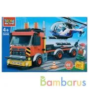 Конструктор "Город мастеров" перевозчик вертолета, с фигурками, 297дет. в русс. кор. в кор.80шт | фото №0