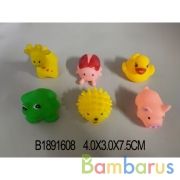 Игрушка пластизоль для ванной, звери в ассорт. в пак. в кор.4*120шт | фото №0