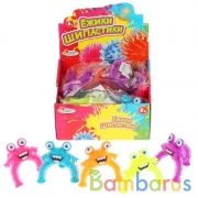 Игрушка ёжик "монстр" со светом, 6 цветов в пак. в дисплее ТМ "ИГРАЕМ ВМЕСТЕ" уп-24шт в кор.12уп | фото №0